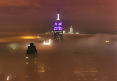 new york, empire state buildin, cityscape, city, mist, building, skyscrapers, fog wallpaper
