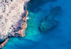 cliff, sea, nature, blue sea wallpaper