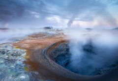 geyser, geothermie, iceland, landscape, nature, smoke wallpaper
