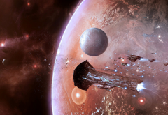 artwork, science fiction, EVE Online, spaceships wallpaper