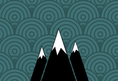 simple, graphics, minimalism, mountains wallpaper