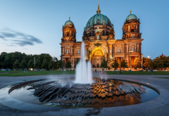 berlin, germany, architecture, castle, fountain, cathedral, dome wallpaper