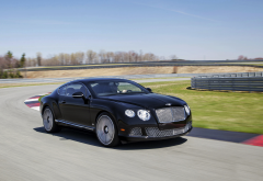 bentley continental gt le mans, speed, race track, cars, bentley continental, bentley wallpaper