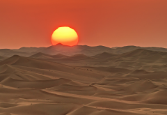 sun, desert, landscape, nature, sunset wallpaper
