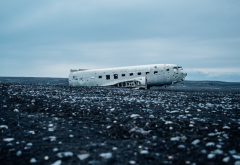 wreck, aircraft, iceland, us navy, dc-3, solheimasandur beach wallpaper
