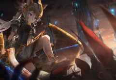 tera online, armor, blood, sword, anime, anime girls wallpaper