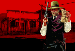 marshal johnson, red dead redemption, video games, gun, hat wallpaper