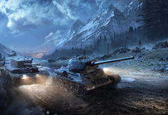 world of tanks blitz, wargaming, world of tanks, wot, video games, tank, mountains wallpaper