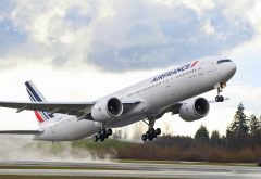 boeing 777-300ER, air france, boeing 777, aircraft, boeing, takeoff wallpaper