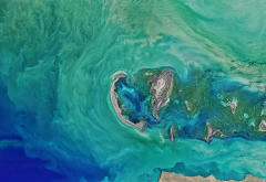 ice scours, caspian sea, nasa, satellite photo, planet, earth, islands, ocean, nature wallpaper
