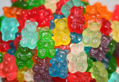 colorful, sweets, gummy bears, depth of field, food, jelly wallpaper