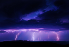 lightning, night, storm, thunderstorm, dark clouds, nature wallpaper