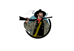 cowboy, hat, weapon, rifle, cigarette, smoke wallpaper