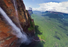 nature, landscape, mountain, waterfall, Venezuela wallpaper