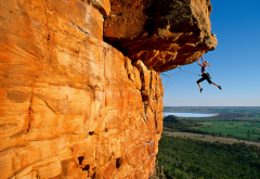 rock climber, rock, mountains, extreme, sport, women wallpaper