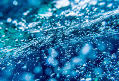 underwater, bubble, blue water, nature wallpaper