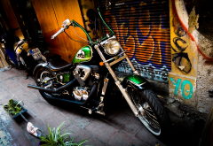 chopper, honda, motorcycle, bike wallpaper