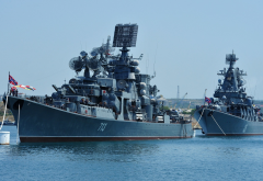 russian cruiser kerch, kerch, russia, navy, ship, cruiser, missile, anti-submarine, black sea fleet. wallpaper