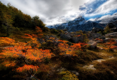 mountains, rocks, argentina, clouds, hdr, nature, autumn wallpaper