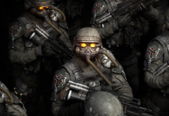 Killzone, soldiers, video games, helmet wallpaper
