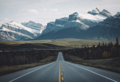 canadian roads, mountains, road, beautiful, nature wallpaper