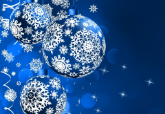 balls, snowflakes, holidays, new year, christmas wallpaper