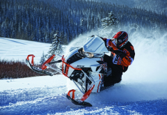 snowmobile, extreme, sport, winter, nature, snow wallpaper