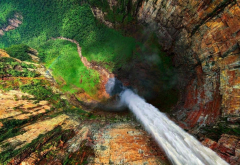 waterfall, rocks, nature, angel falls, salto angel, venezuela wallpaper