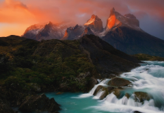 torres del paine national park, mountains, cliff, chile, patagonia wallpaper