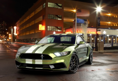 ford mustang, notchback design, ctreet, night, ford, cars wallpaper