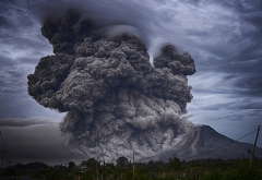 eruption, smoke, ashes, mountains, volcano, nature wallpaper