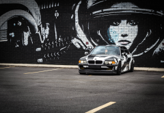 bmw, wall, graffiti, cars wallpaper