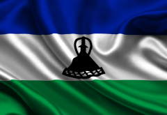 flag, kingdom of lesotho, flag of lesotho wallpaper