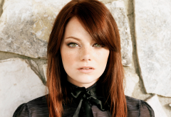 emma stone, actress, redhead, elebrities, face, portrait wallpaper