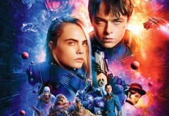 valerian and the city of a thousand planets, movies, dane dehaan, cara delevingne, actors, space wallpaper