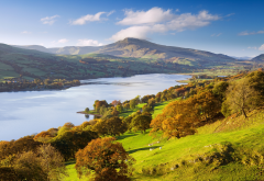 bala lake, lake, gwynedd, wales, great britain, nature, autumn, beautiful wallpaper