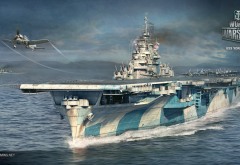 wargaming, World of Warships , Yorktown, aircraft carrier, video games wallpaper