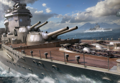wargaming, World of Warships , Warspite, ship, video games wallpaper
