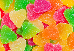 candy, colorful, heart, sweet, jujube, food wallpaper