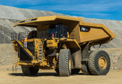 cat 794ac haul truck, caterpillar, mining machinery, dump truck, cars, cat 794ac wallpaper