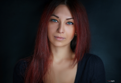 redhead, portrait, face, women, eyes wallpaper