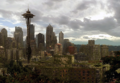 Life After People, city, fallout, Seattle, USA wallpaper