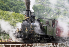 locomotive, steam train, train, rails, steam locomotive wallpaper