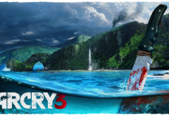 farcry 3, farcry, video games, art, beach, knife, island, sea wallpaper
