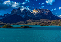 patagonia, chile, mountains, lake, nature wallpaper