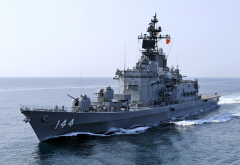 jds kurama, ddh-144, shirane class helicopter destroyer, ship, sea, navy, japan maritime self-defense force wallpaper