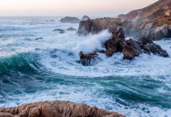 big sur, california, pacific ocean, wave, rocks, garrapata state park, ocean, nature wallpaper