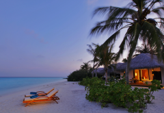 velassaru beach villa, velassaru island, maldives, sea, ocean, villa, beach, sand, palm, tropics wallpaper