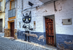 old quarter, graffiti, valencia, spain, fansara, city wallpaper