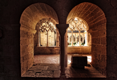 interior, abbey, france, dordon, perigord wallpaper